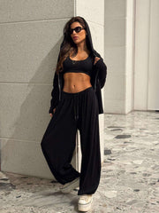 חליפת פאיין ריפ רוכסן 9845 - שחור