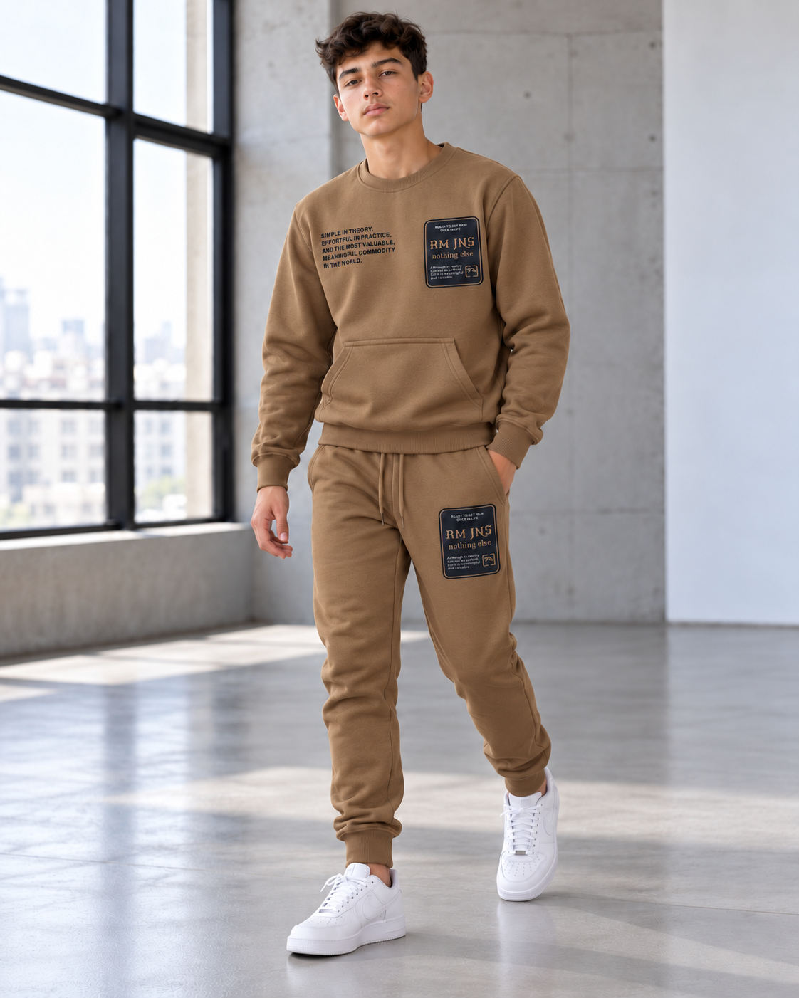 חליפת פוטר RM JNS דגם 5016 – חום – זווית ¾