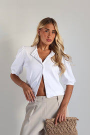 קרדיגן שרוול בלון כיווץ – white – תמונה 4