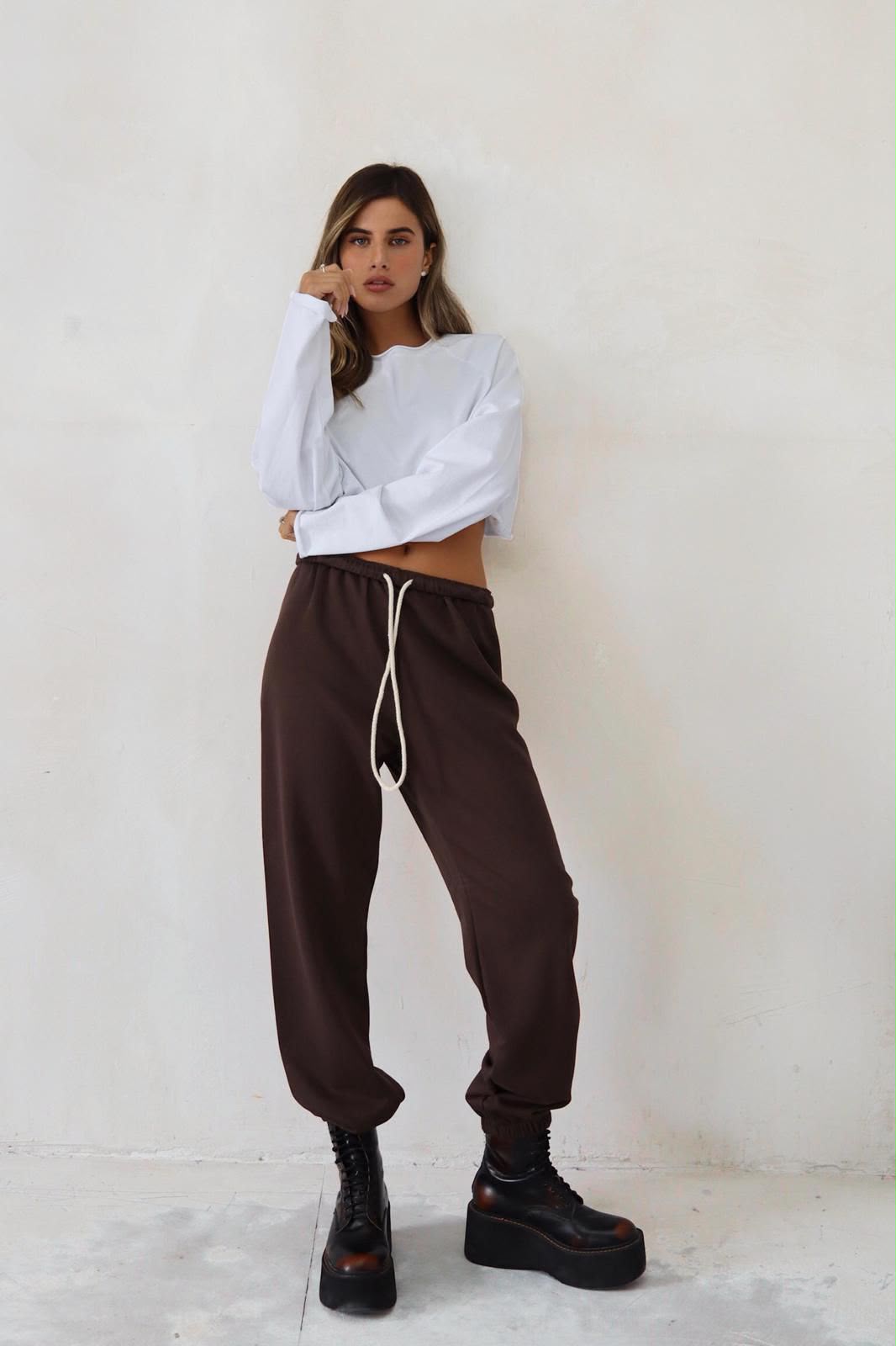 מכנס שרוך פרנץ – brown – תמונה 5
