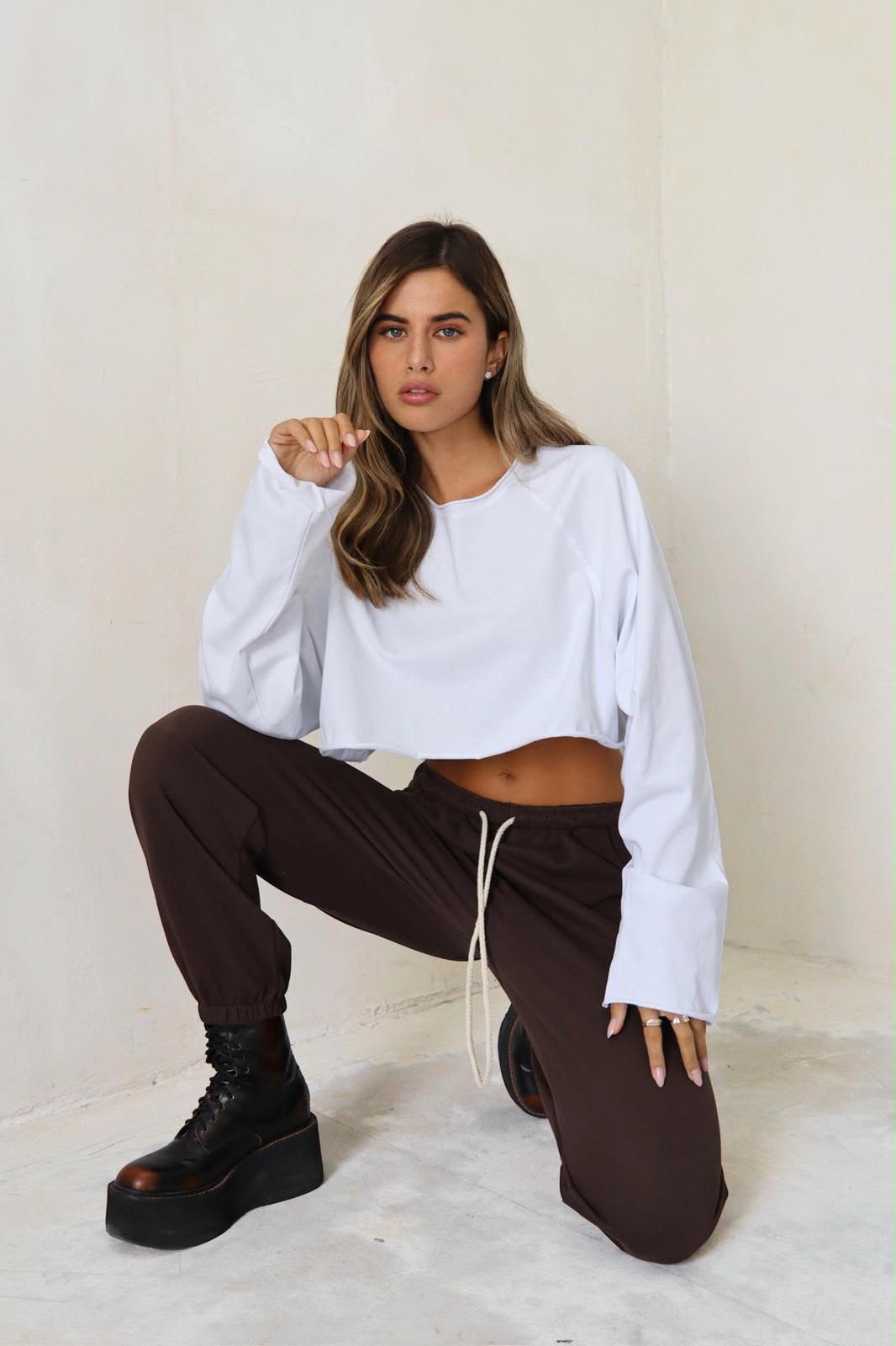 מכנס שרוך פרנץ – brown – תמונה 6
