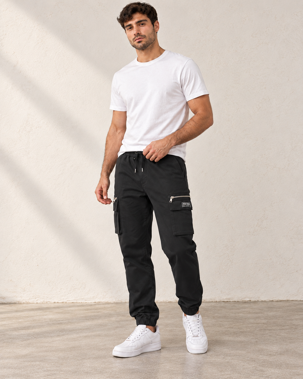 מכנס קרגו ג׳וגר לגברים דגם 5160-25 – אפור כהה – תמונה 3