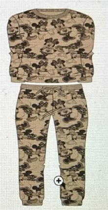 פיג׳מת קטיפה דלתא לנערות – מיני מאוס בז׳