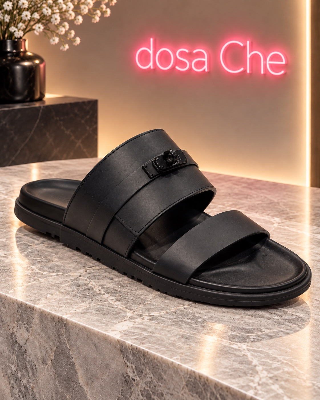 כפכפים שחורים לגבר Dosa.Che דגם D474# – תמונה 1