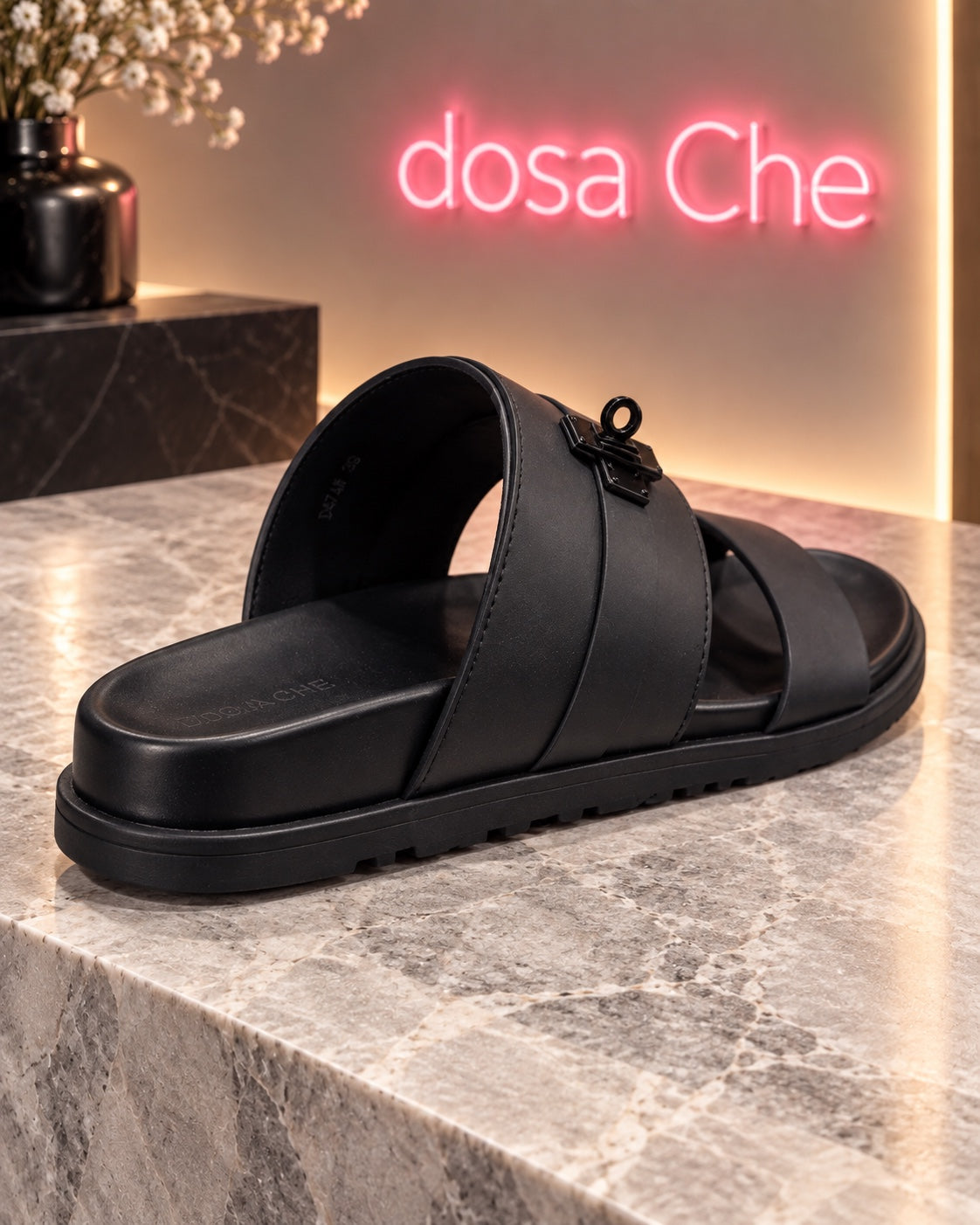 כפכפים שחורים לגבר Dosa.Che דגם D474# – תמונה 3