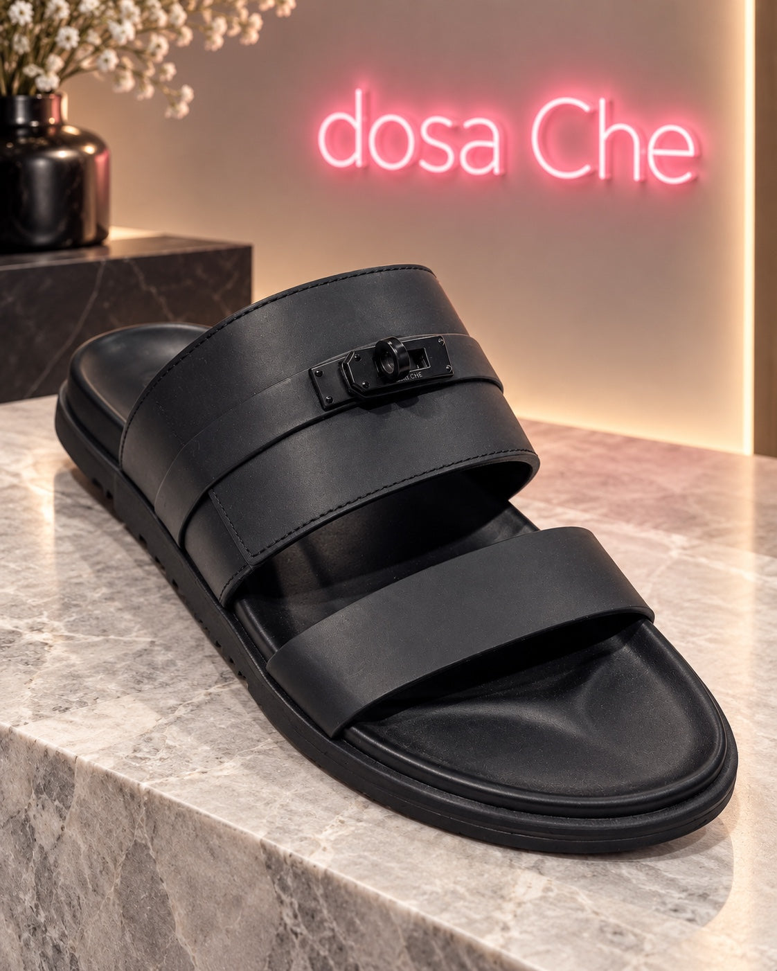 כפכפים שחורים לגבר Dosa.Che דגם D474# – תמונה 4