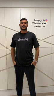 חולצת גבר כיתוב – סלים, דגם 5004