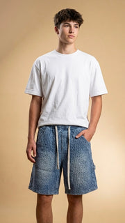 ג׳ינס טקסטורה לנער כחול בהיר טיפורים V denim – Aj-100B
