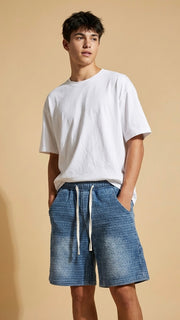 ג׳ינס נוער V DENIM – כחול בהיר עם טקסטורה