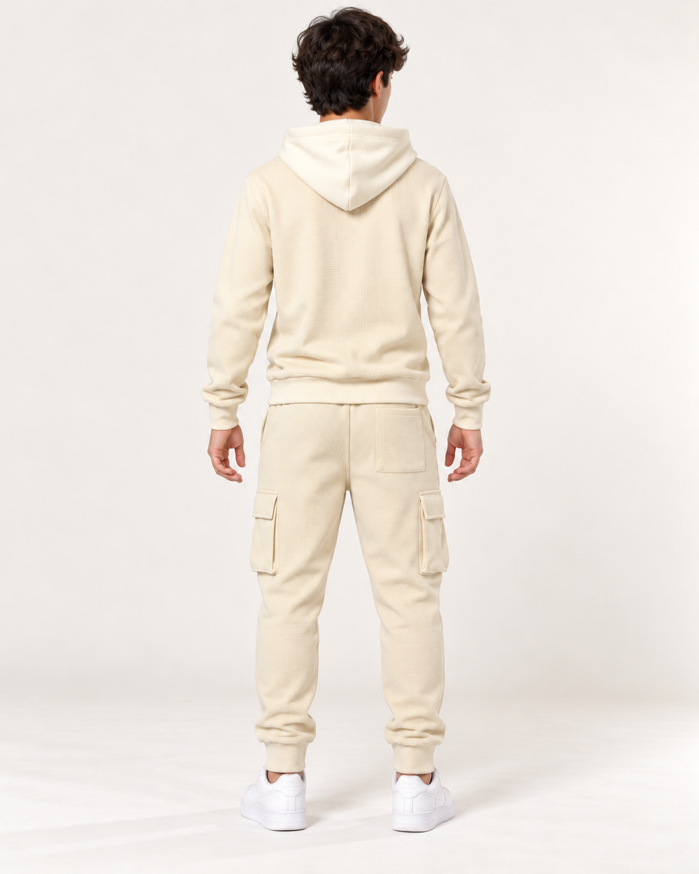 חליפת וופל נערים 1605R — cream_back