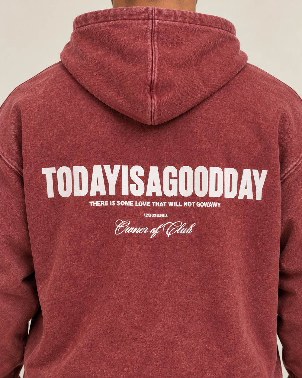 קפוצ׳ון לגבר GOOD DAY – מראה ווש – בורדו ווש – תקריב