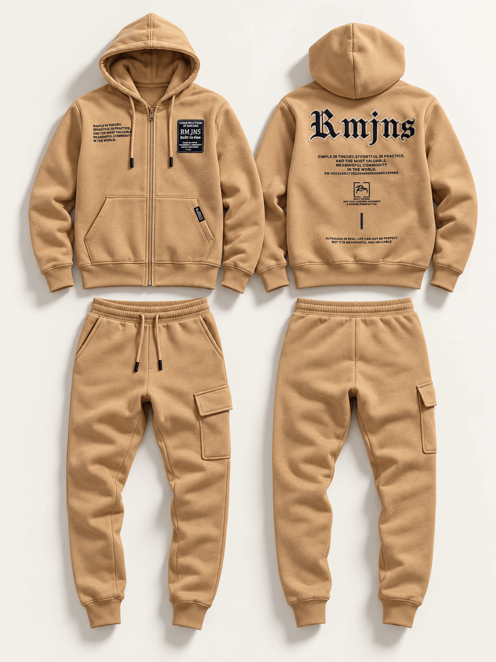 חליפת נוער Romys style 7019 קאמל — פרטי הסט