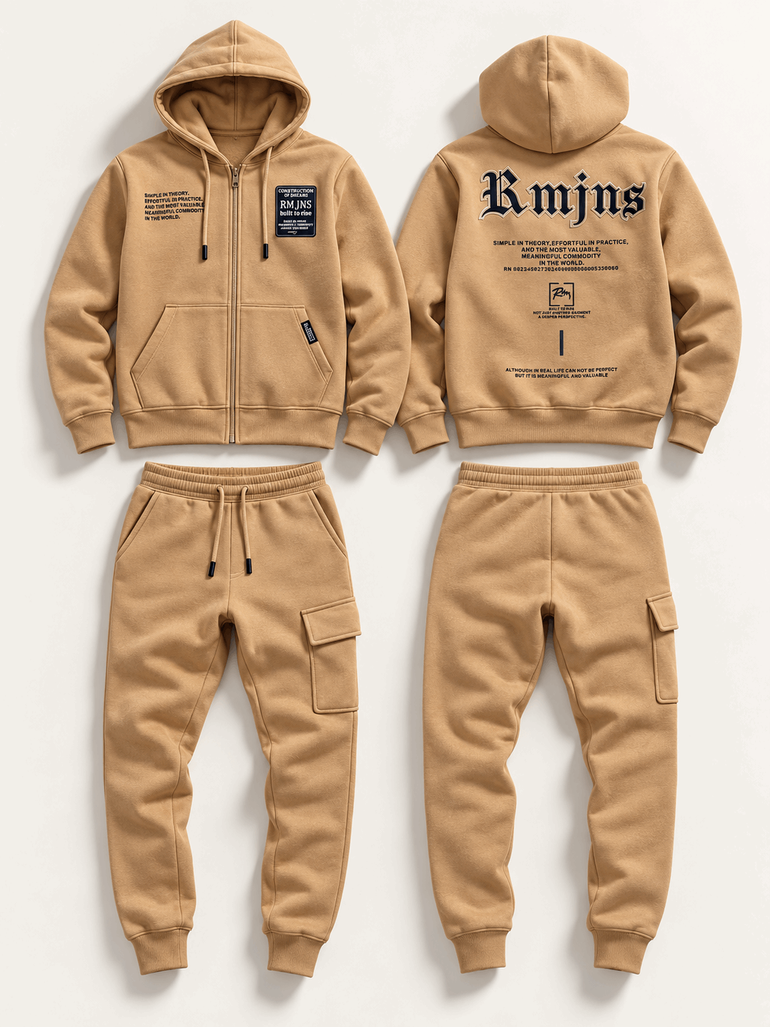 חליפת נוער Romys style 7019 קאמל — פרטי הסט